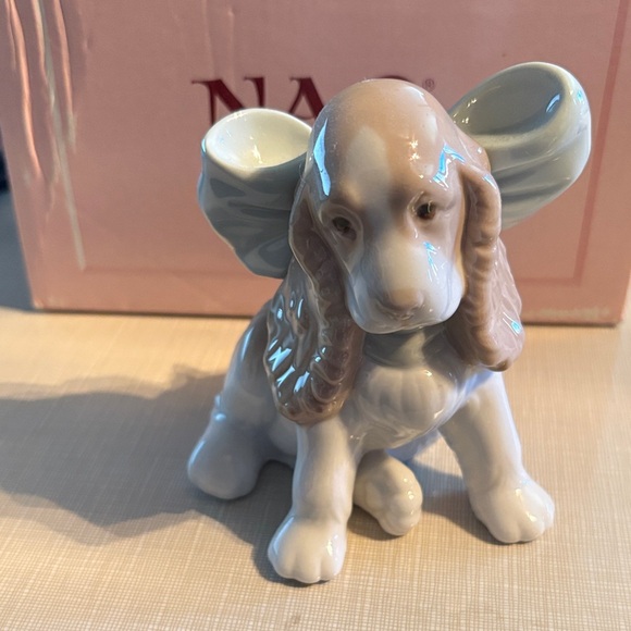 Lladro Porcelain Dog Figurine - Cream and Tan. Cocker spaniel. In original box